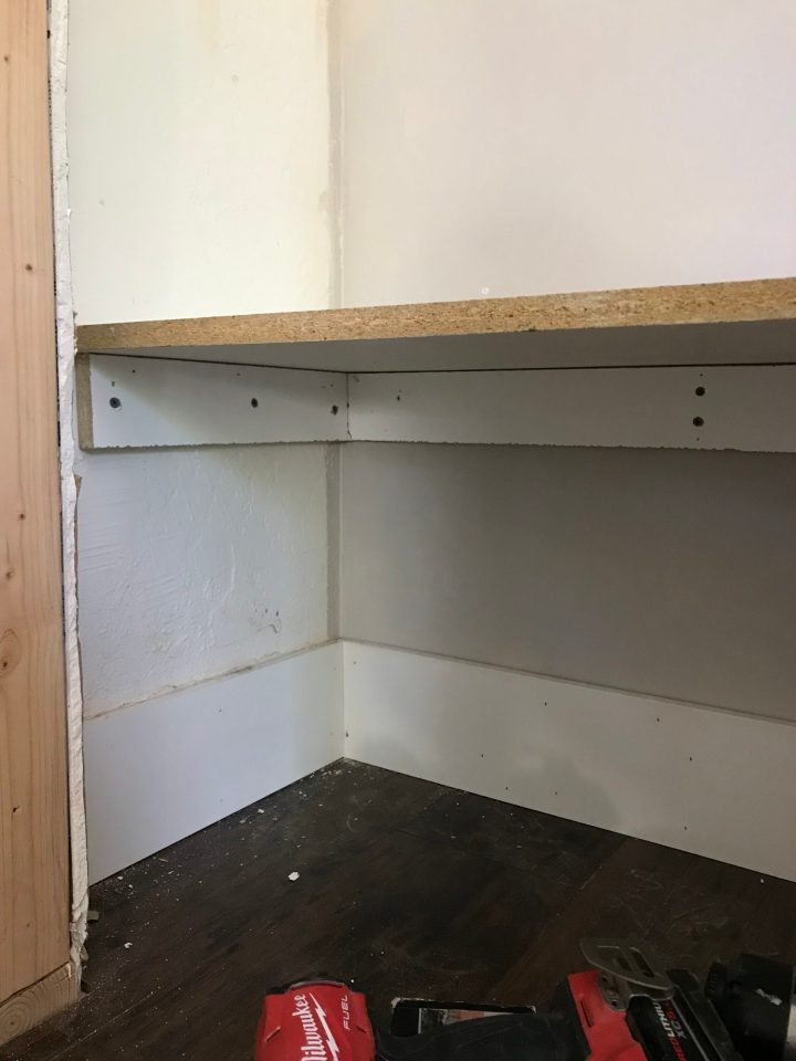 Shelf in closet