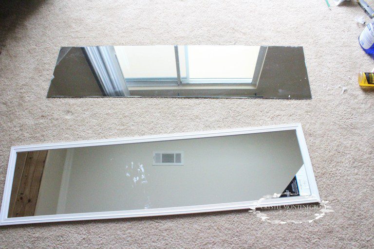 Two mirrors laying next to each other