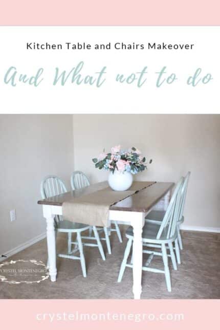 Oak Chairs and Kitchen Table Makeover - And What Not to Do