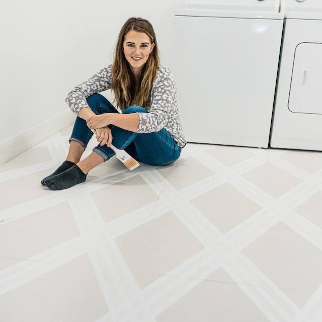 EASY Painted Tile Floor Project - Crystel Montenegro Home