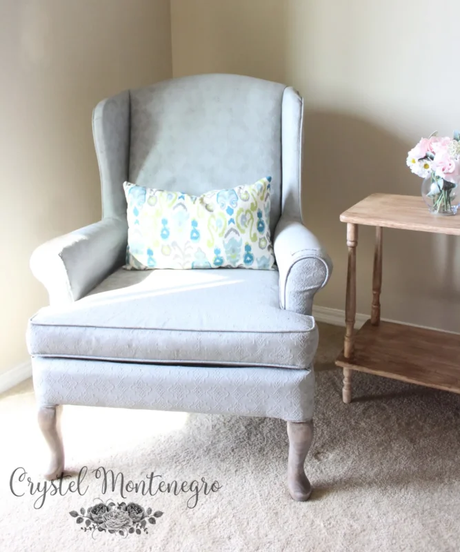 Painted wingback chair