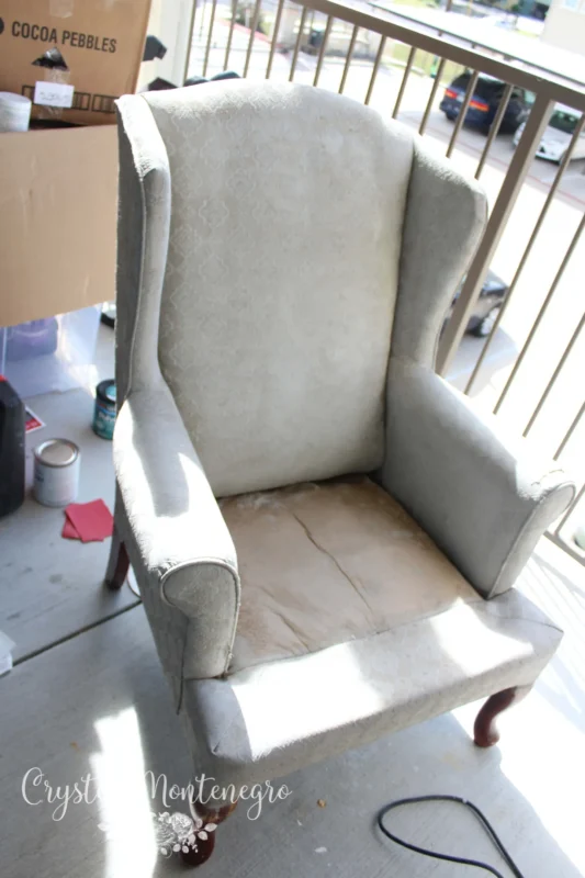 Painted wingback chair 