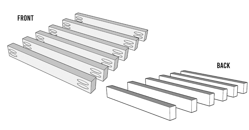Sketchup image of wood pieces