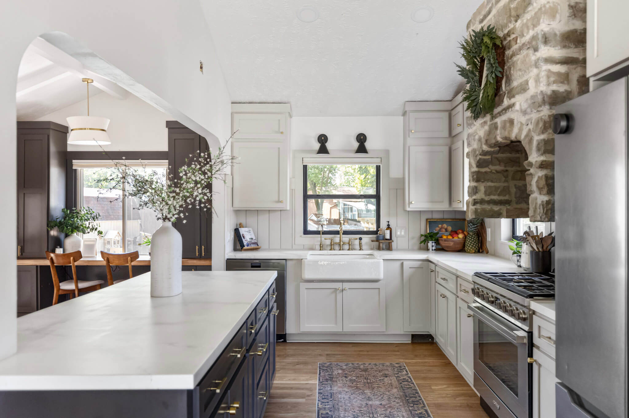 Shaker-style cabinet doors installed in an affordable kitchen remodel