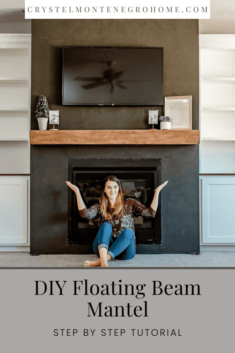 DIY Floating Beam Mantel | Crystel Montenegro Home