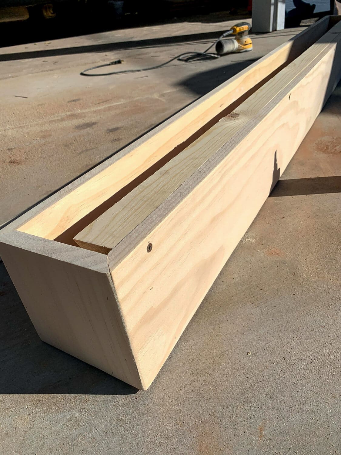 faux wooden beam mantel