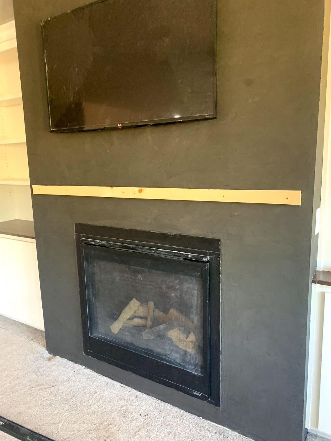fireplace ready for mantel
