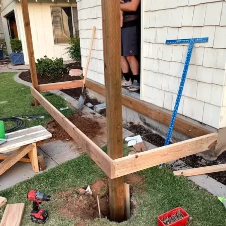porch being built