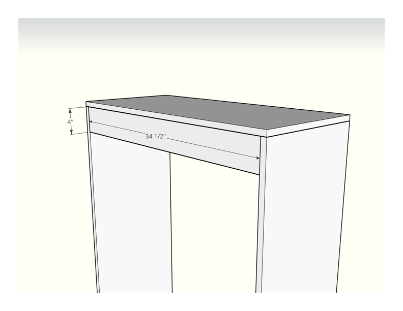 dimensions for a built in home office with cabinets