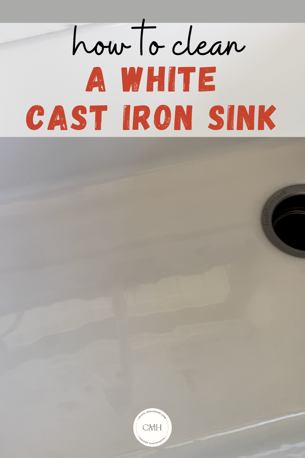 Best Way to Clean an Enameled Cast Iron Sink - Crystel Montenegro Home