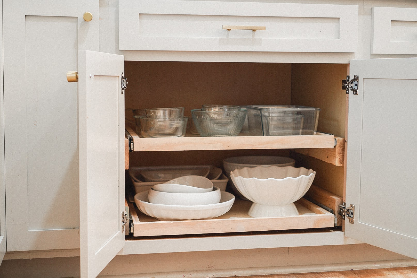 Easy to Build Kitchen Cabinet Pull-Out Shelving! - Crystel Montenegro Home
