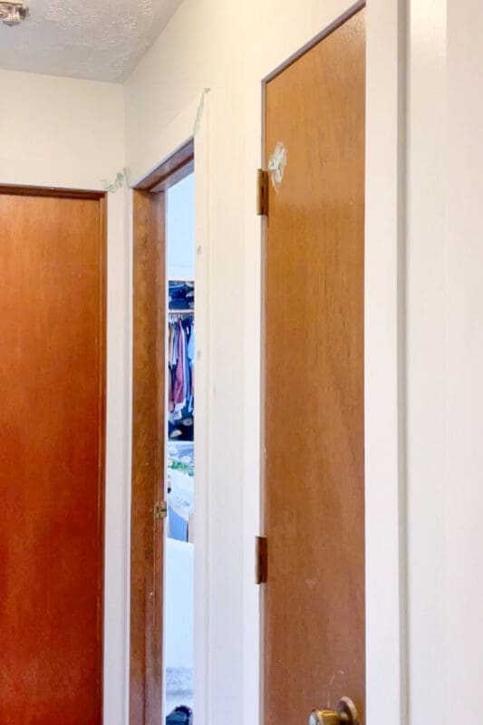 How to Upgrade Interior Doors - Affordable DIY Door Makeover | Crystel ...