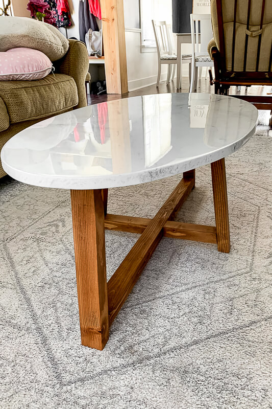 epoxy on a marble coffee table