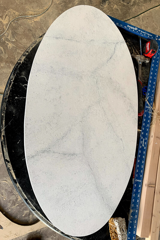 DIY Marble oval coffee table