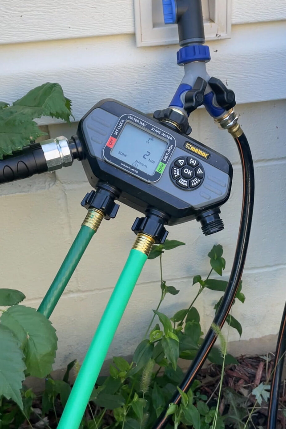 Using a timer for a DIY automatic watering system.