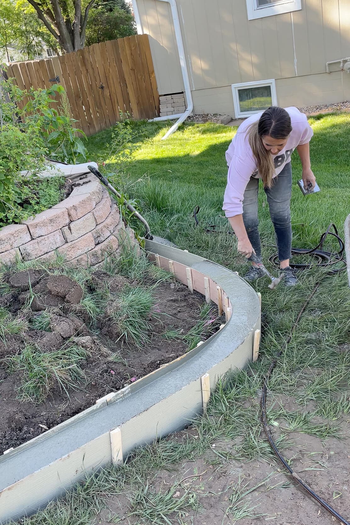 DIY Concrete Curbing in Your Yard | Crystel Montenegro Home, image size:1112x1668
