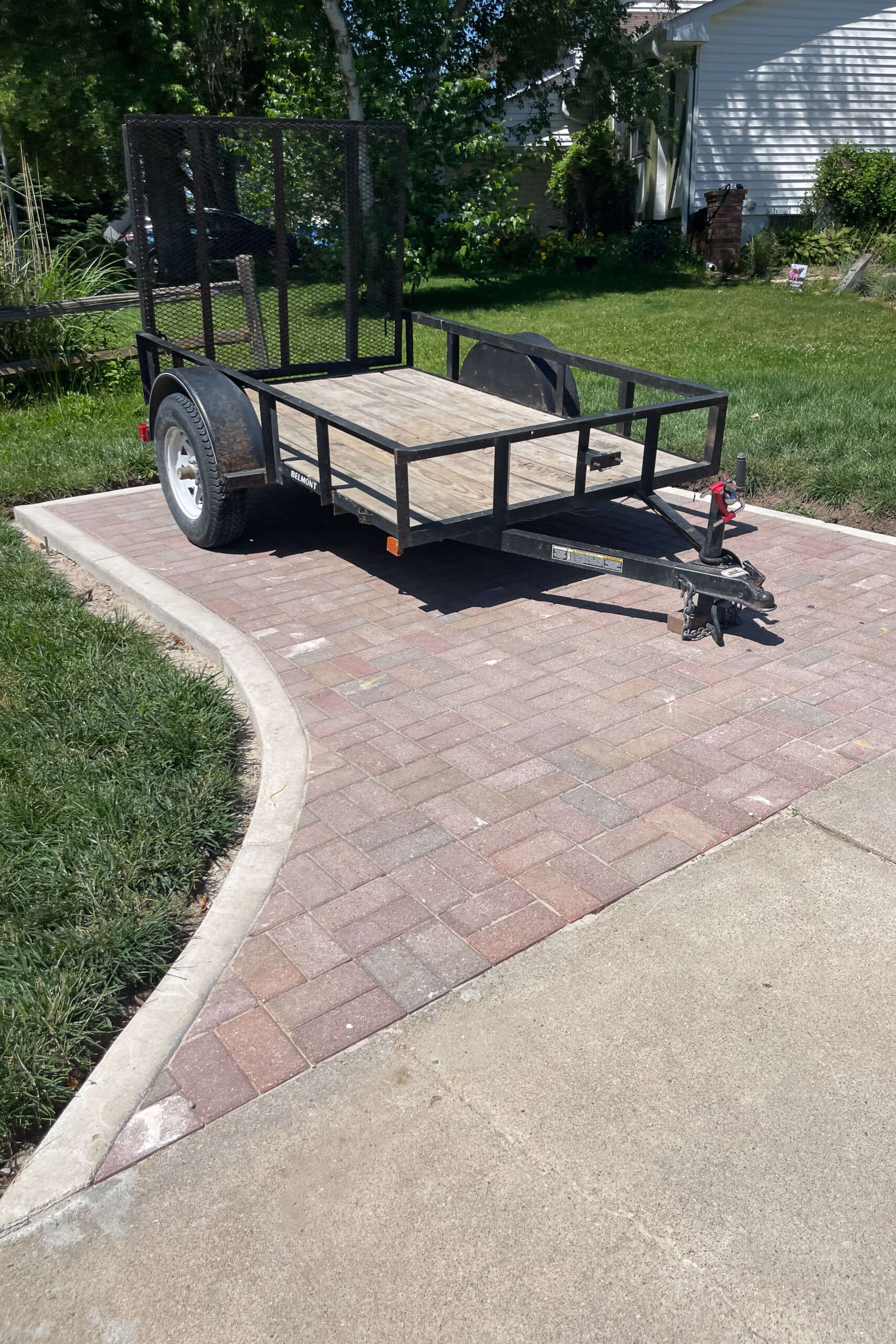 DIY paver patio for trailer parking. 