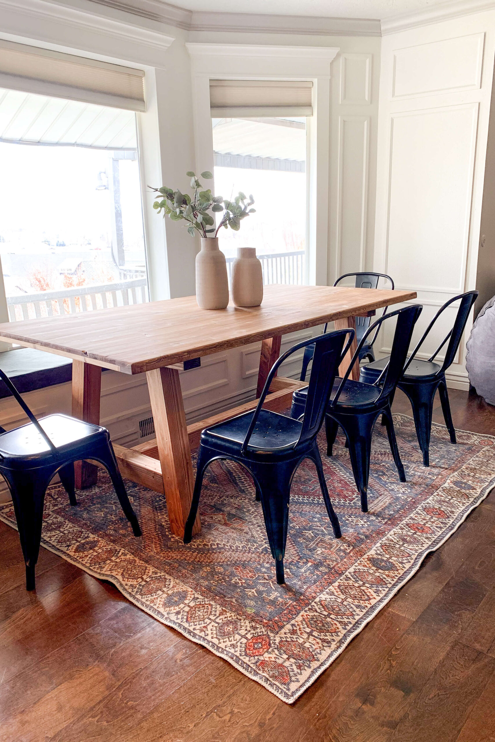 Finished DIY dining table.