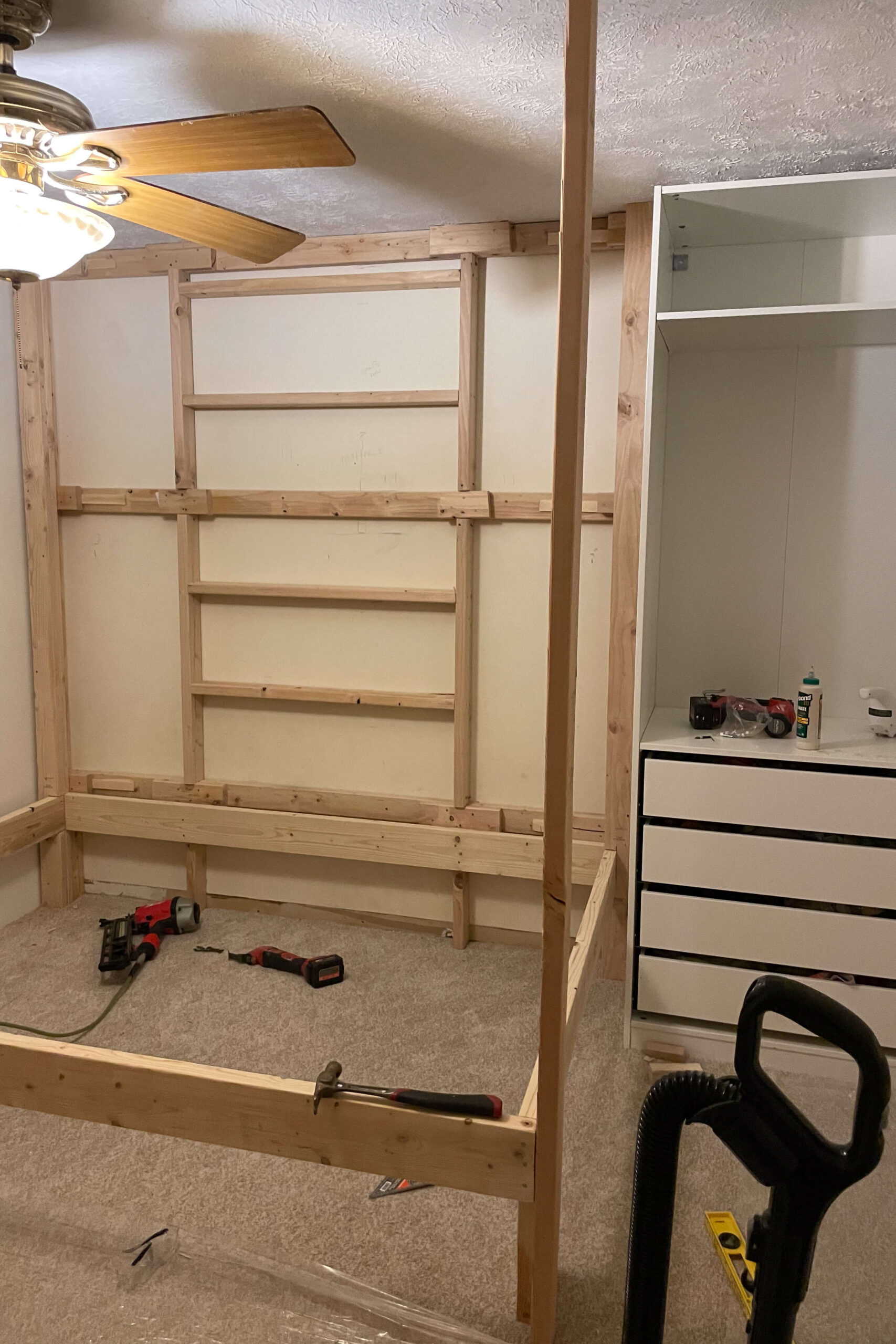 Building DIY bunk beds for my kids.