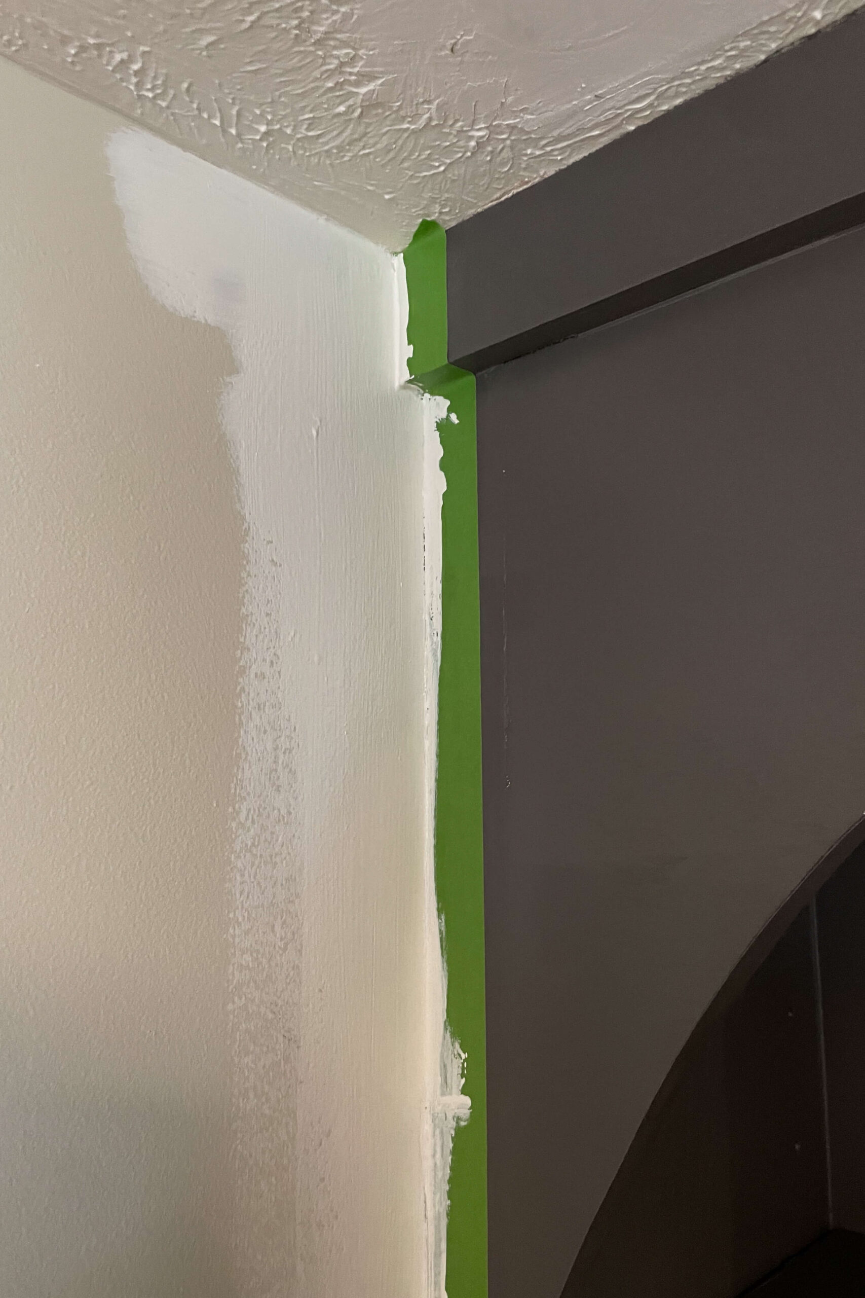 Trick for how to get a crisp line when painting.