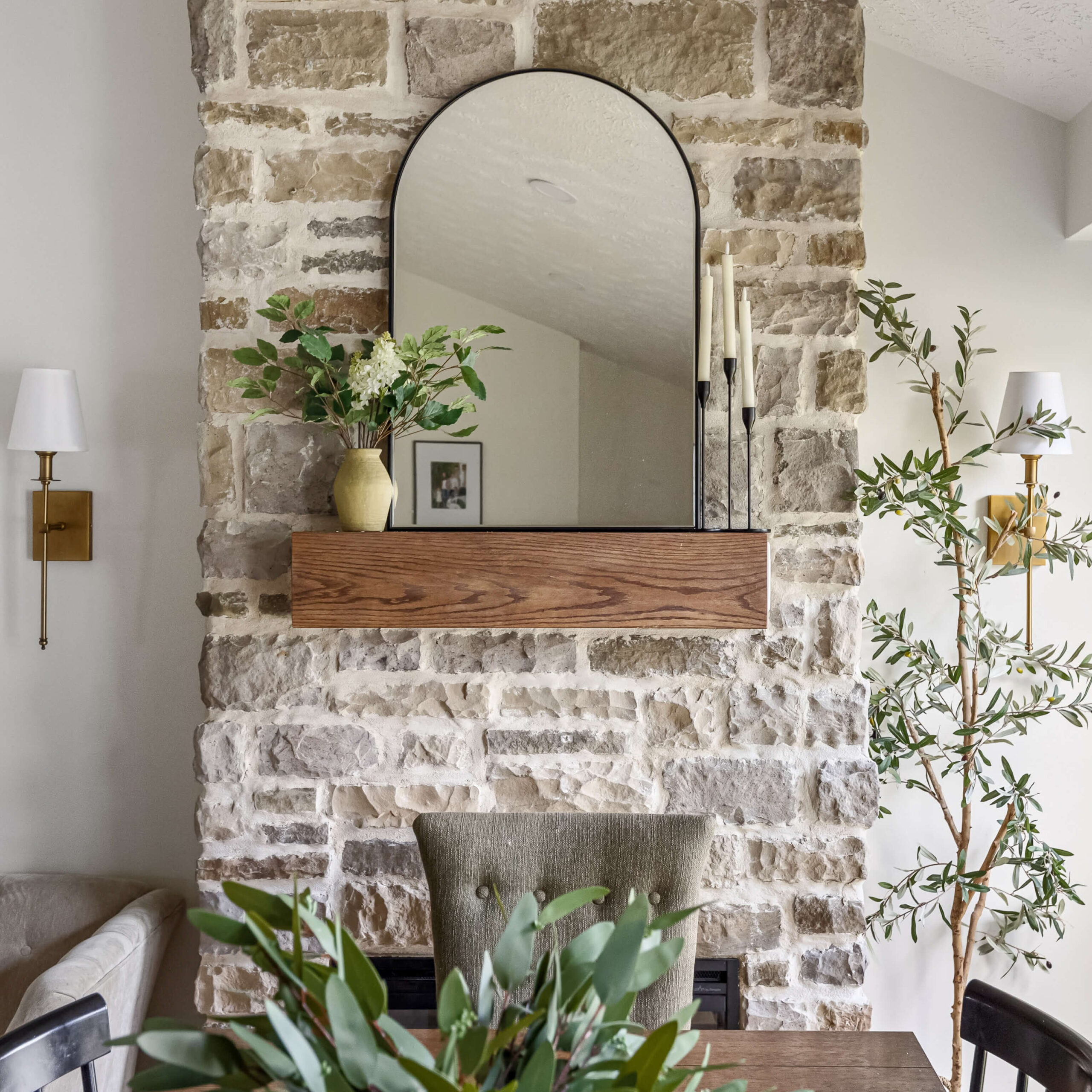 DIY fireplace mantel