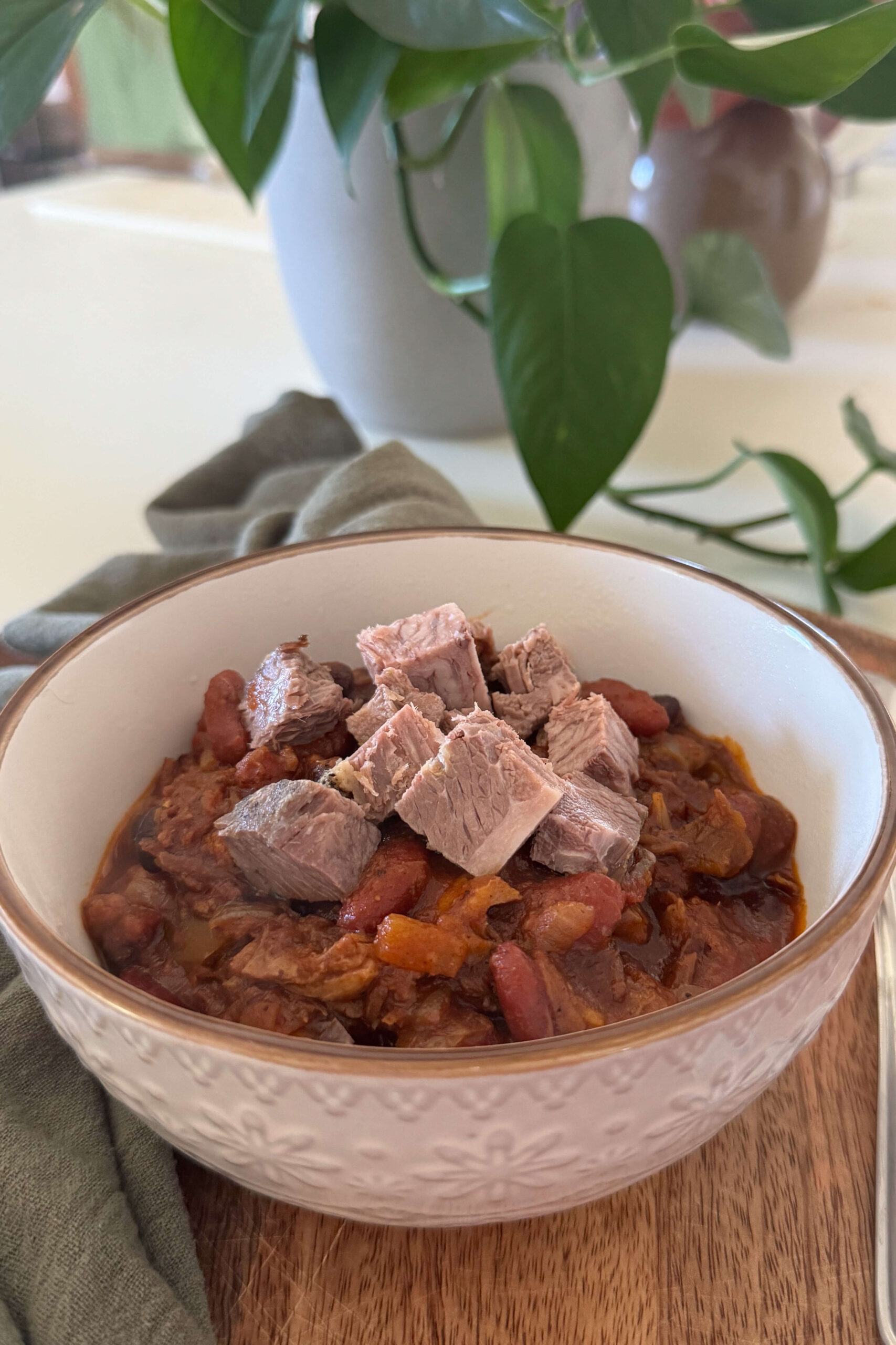 Super yummy brisket chili recipe.