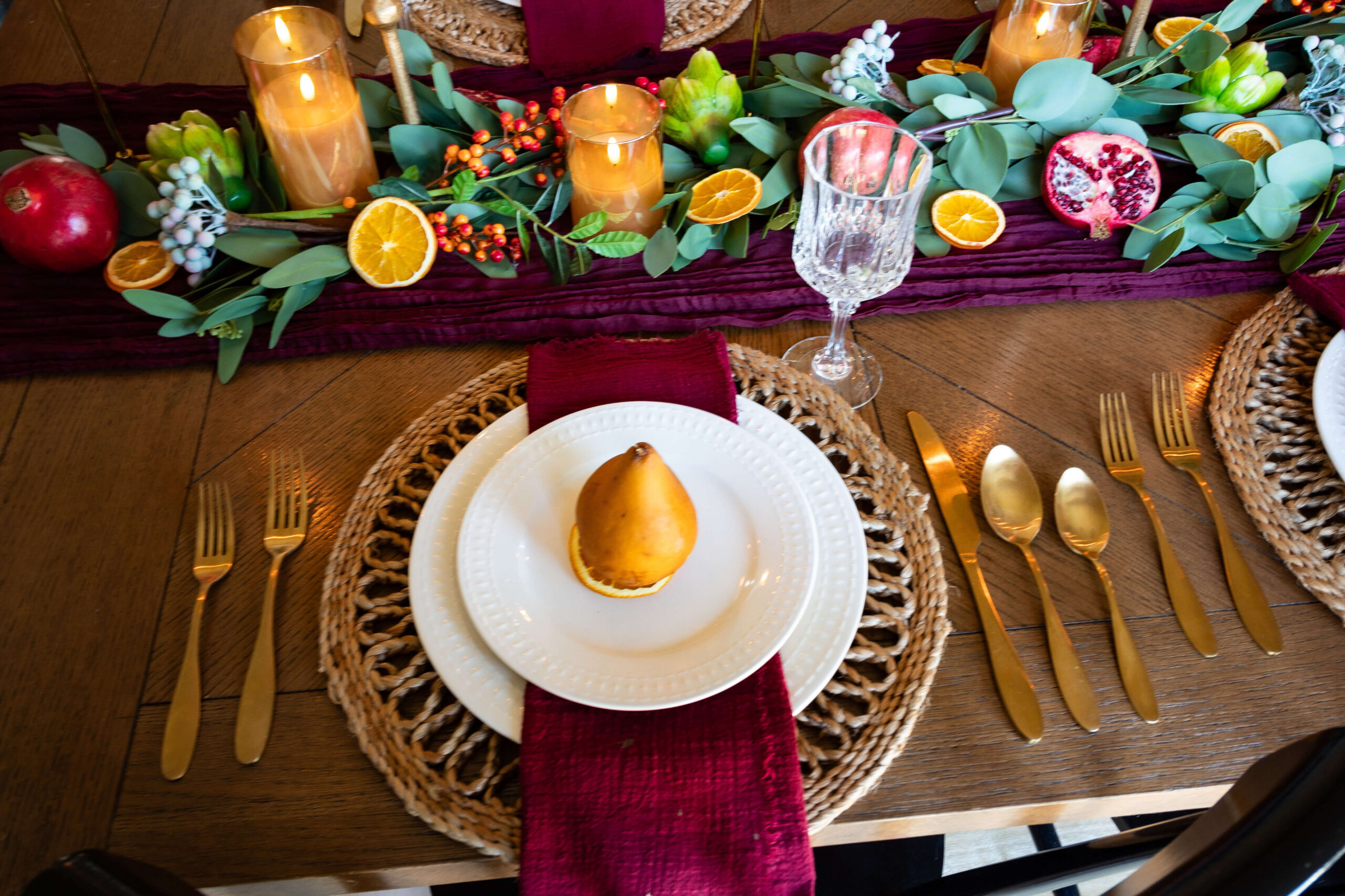 A gorgeous thanksgiving table setting.