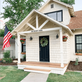 DIY white front porch